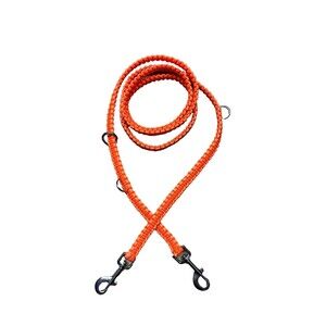 7' Reflective Paracord Dog Leash - 6-Way Adjustable Hands-Free